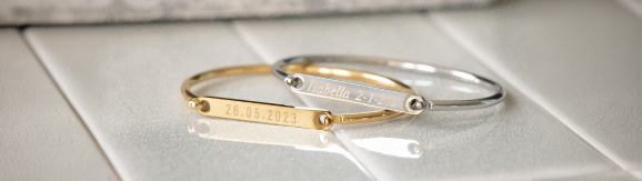 matching engraved bracelets as family christmas gifts