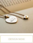 engraving initials on a heart shaped charm